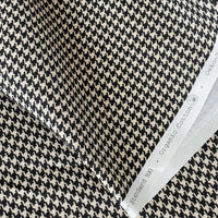 Thumbnail for Organic cotton houndstooth fabric in black and beige – Oeko-Tex certified, perfect for upholstery, curtains, and interior styling.