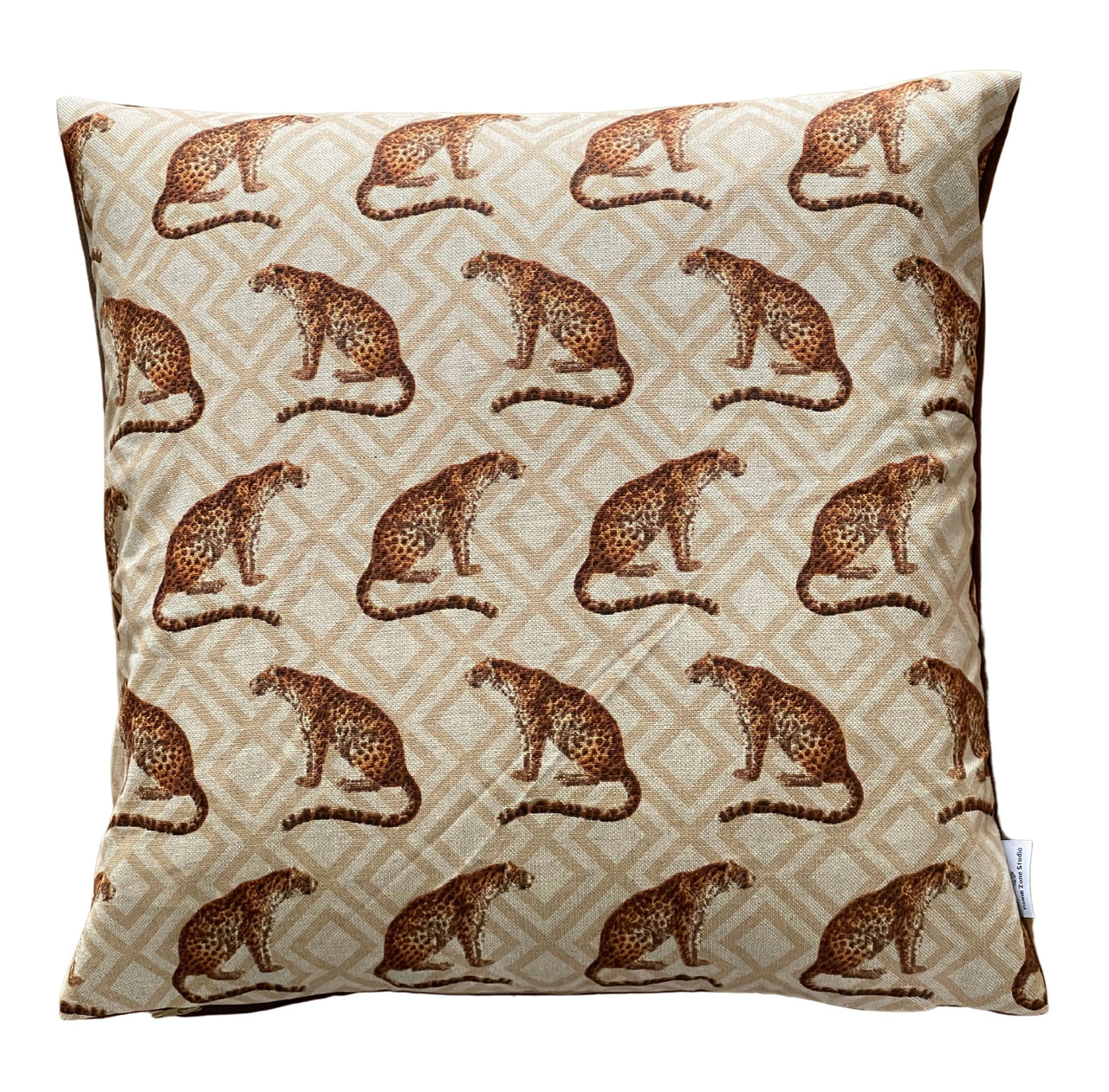 Modern tribal cushion with cheetah pattern