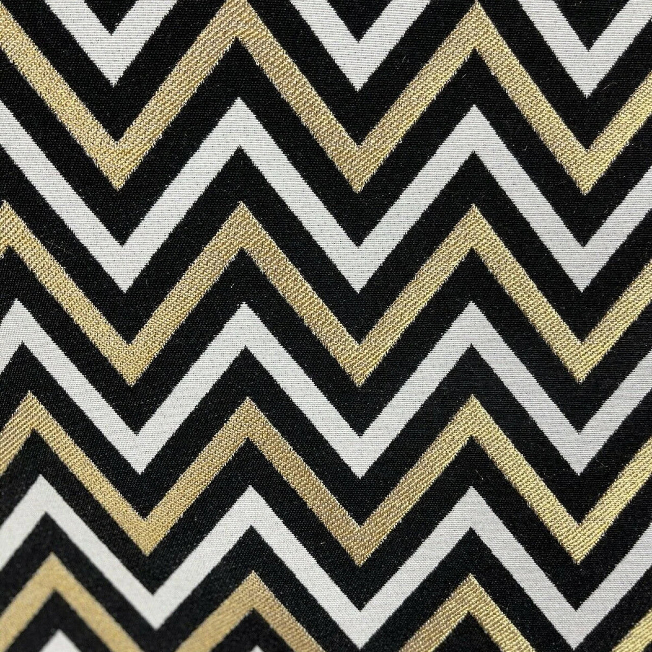 Decorative chevron fabric for home décor.

