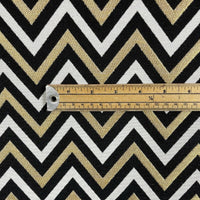 Thumbnail for Textured chevron pattern fabric in gold.