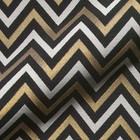 Thumbnail for Modern gold and black chevron fabric texture.