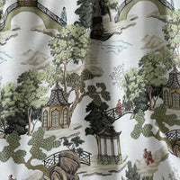 Thumbnail for Large repeat chinoiserie fabric for interior décor

