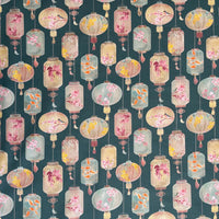 Thumbnail for Upholstery fabric with delicate cherry blossom lanterns