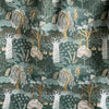Thumbnail for Botanical tree fabric with elegant green and warm gold tones