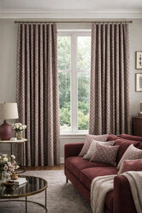 Thumbnail for Classic lattice pattern fabric for window treatments