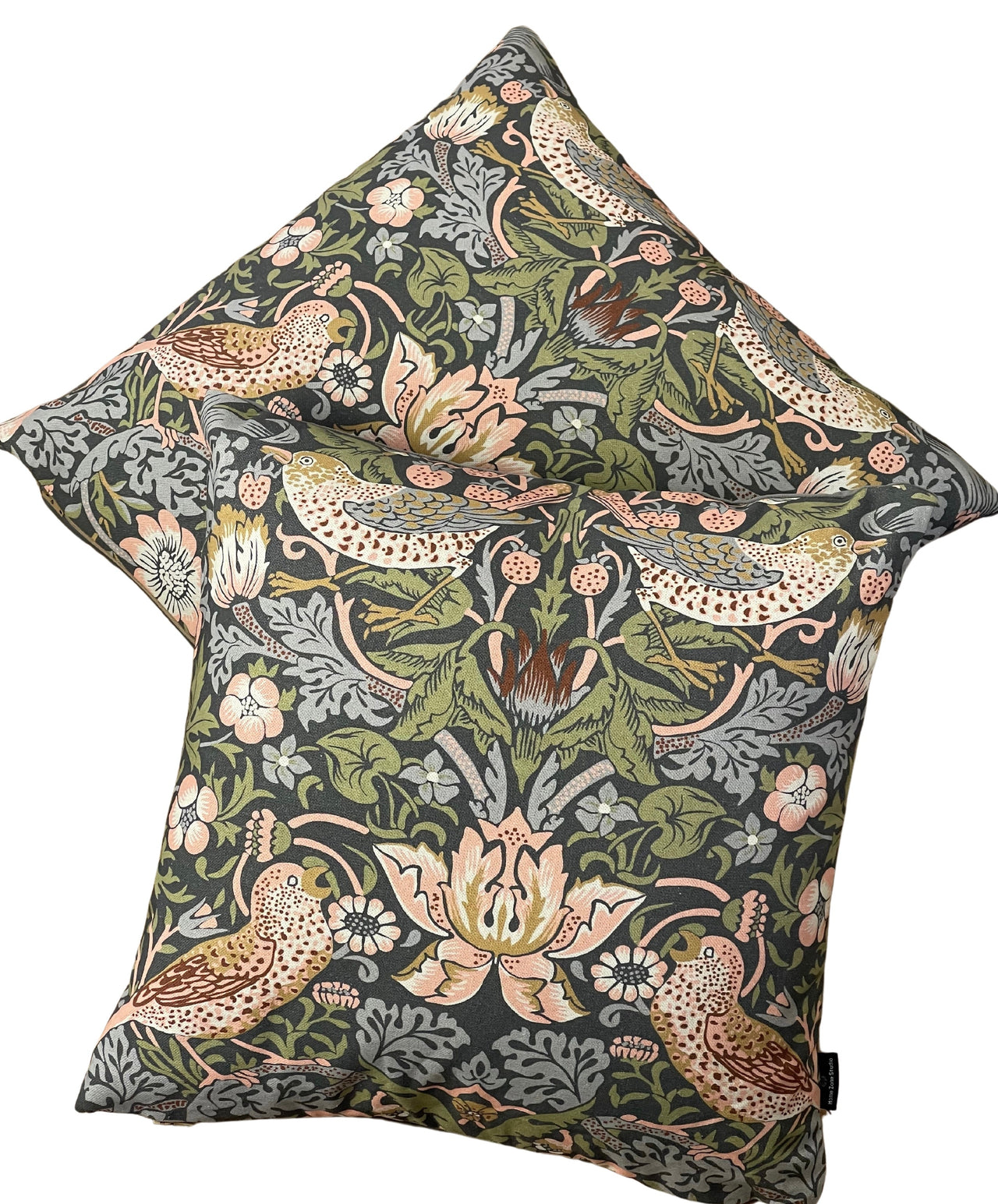 handmade decorative cushion featuring William Morris art