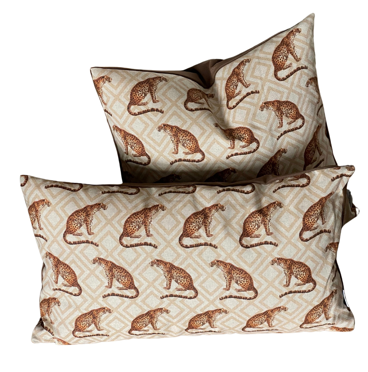 Boho-luxe decorative pillow in warm neutral tones