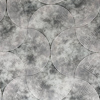 Thumbnail for Light grey velvet fabric with modern tiles effect pattern.