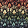 Thumbnail for Upholstery-grade black woven retro pattern fabric.