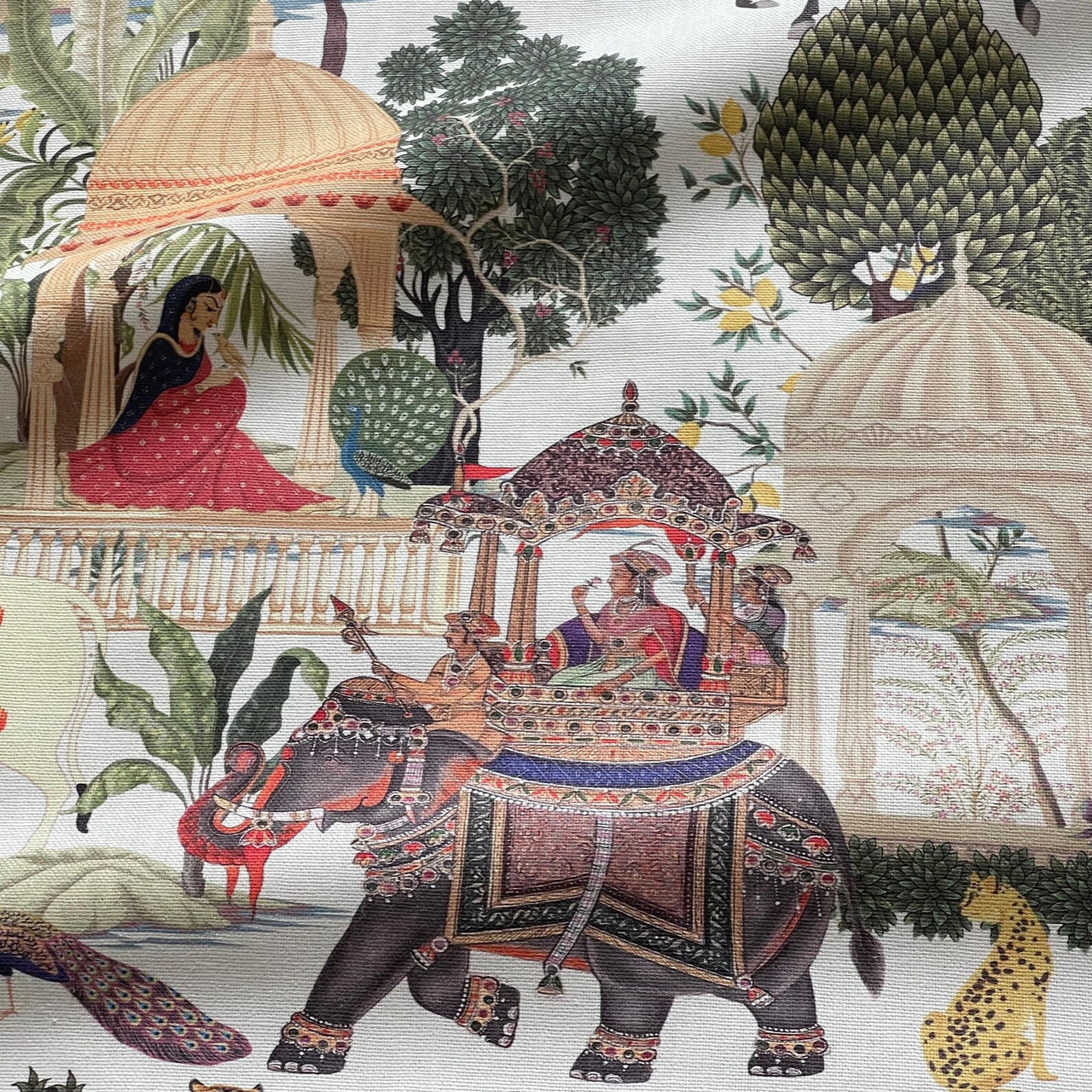 Mughal-themed printed textile for curtains