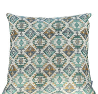 Thumbnail for Boho style kilim pattern cushion in earthy tones