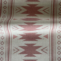 Thumbnail for Blush pink geometric fabric with Aztec stripe design for home decor