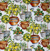 Thumbnail for Lemon and orange pot pattern on home fabric