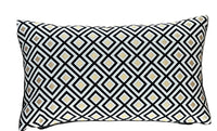 Thumbnail for Nordic style blocks cushion in black and white.