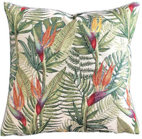 Thumbnail for Bright tropical bird flower pattern pillow