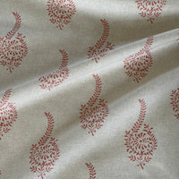 Thumbnail for Traditional Indian coral paisley sprig fabric texture