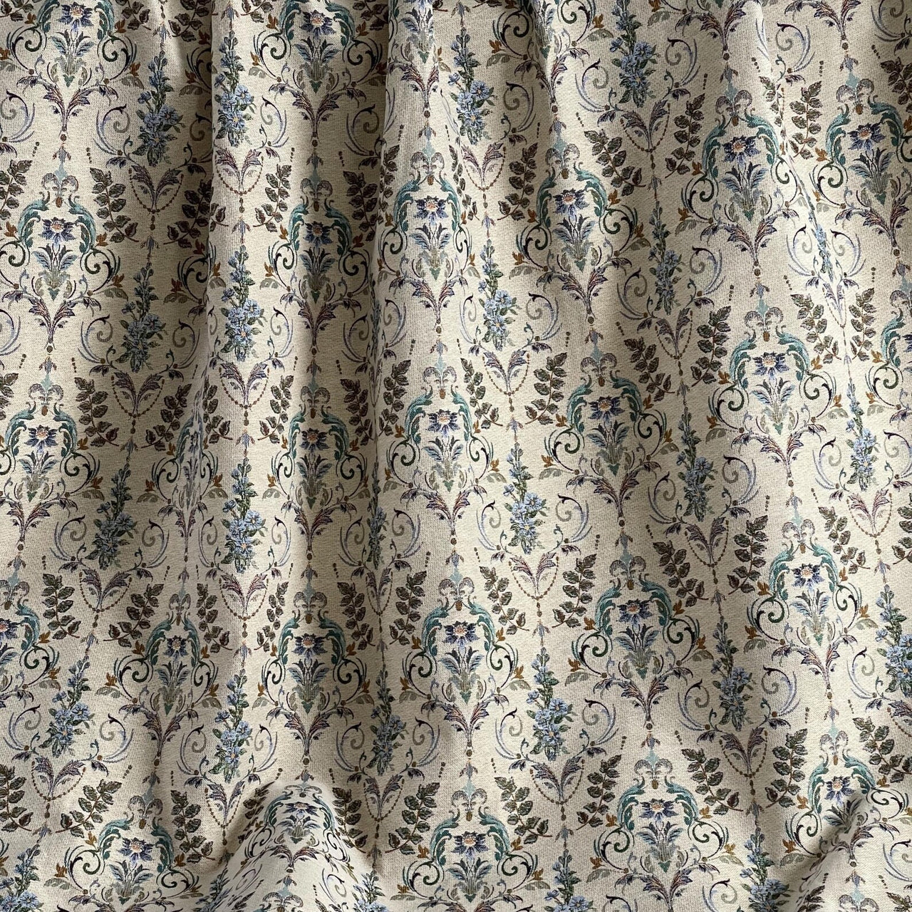 Damask curtain fabric neutral palette