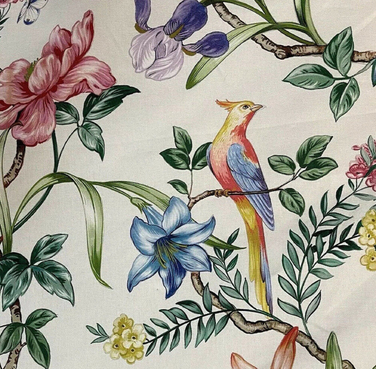 Multicolor floral fabric for cushions and curtains