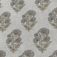 Thumbnail for Nordic floral fabric with delicate sprig motifs and soft natural tones