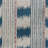 Thumbnail for Indigo coastal stripe fabric with linen-blend weave