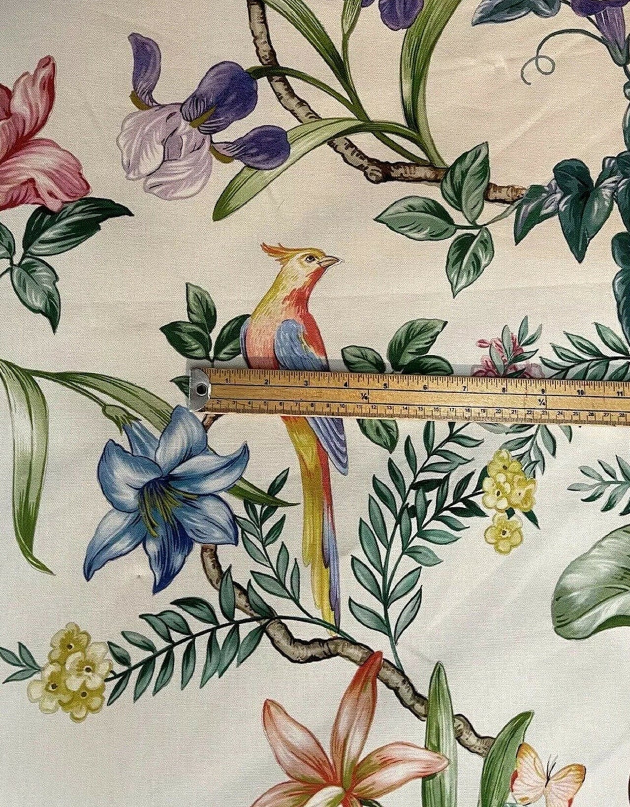 Bird and branch pattern on 100% cotton fabric