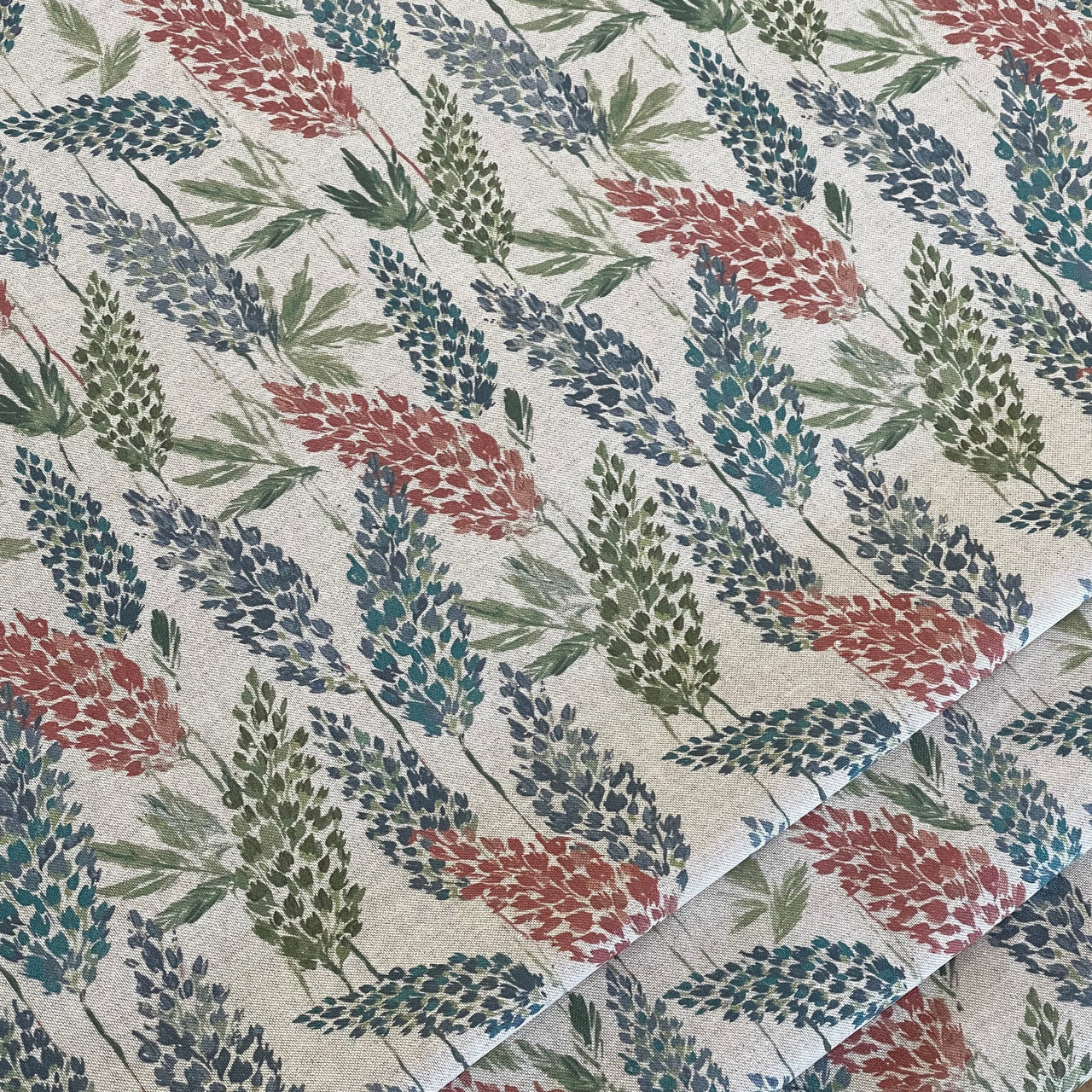 Botanical upholstery fabric with rustic charm

