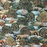 Thumbnail for Pattern of stylized trees and bushes on a textured background