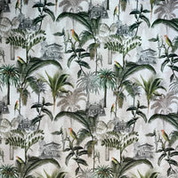 Thumbnail for Decorative fabric with tropical jungle design