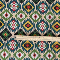 Thumbnail for Geometric cotton textile folded in stack