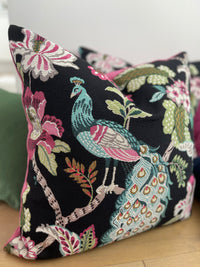 Thumbnail for Majestic Peacock: Exquisite Woven Cushion Cover for Beauty and Elegance