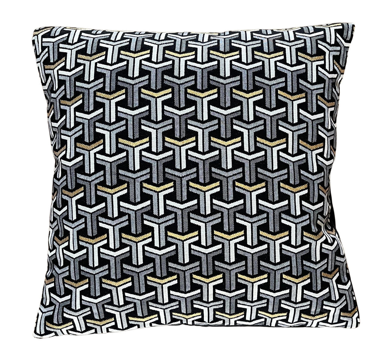 Geometric Nordic pattern pillow with modern style.