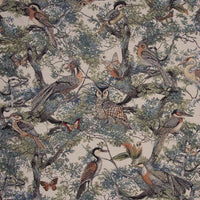 Thumbnail for Woven forest pattern fabric ideal for curtains, cushions, and upholstery.