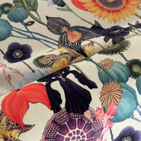 Thumbnail for Bold vintage fabric with wild botanical pattern

