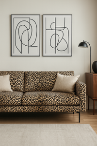 Thumbnail for Brown and gold animal skin fabric for furnishing
