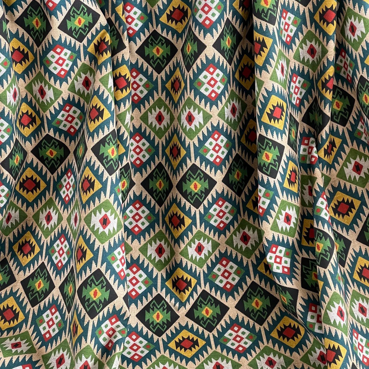 Nomad Mosaic print fabric on a chair