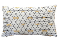 Thumbnail for Dragonfly Gold Metallic White Black Cushion Cover Check Stripes Geometric Nordic