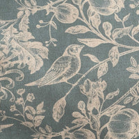 Thumbnail for Fabric swatch of robin and flowers design