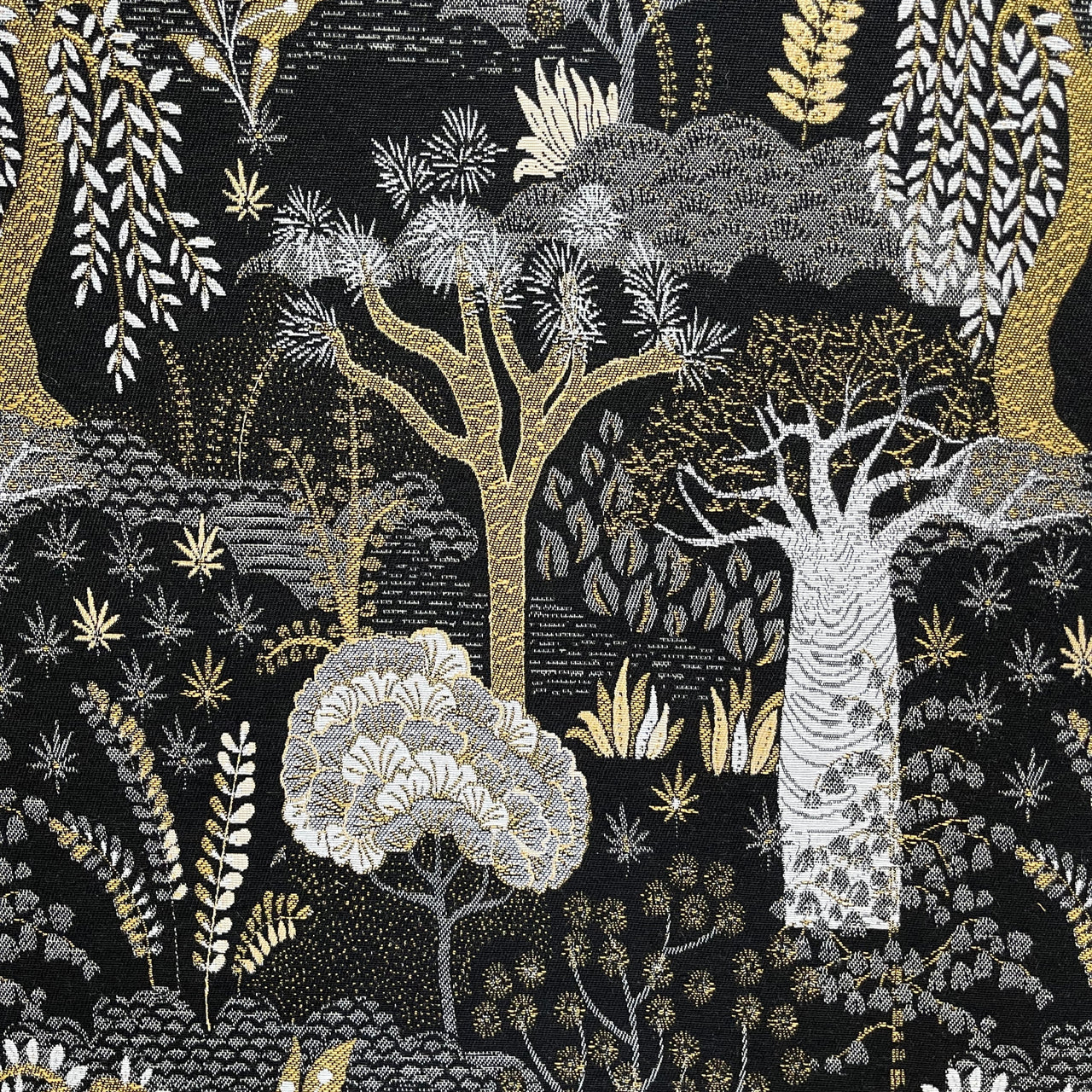 High-quality Baobab upholstery fabric with Tree of Life design.