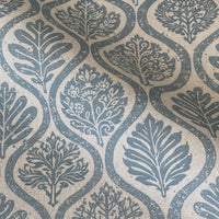 Thumbnail for Modern coastal upholstery fabric with Scandinavian leaf pattern