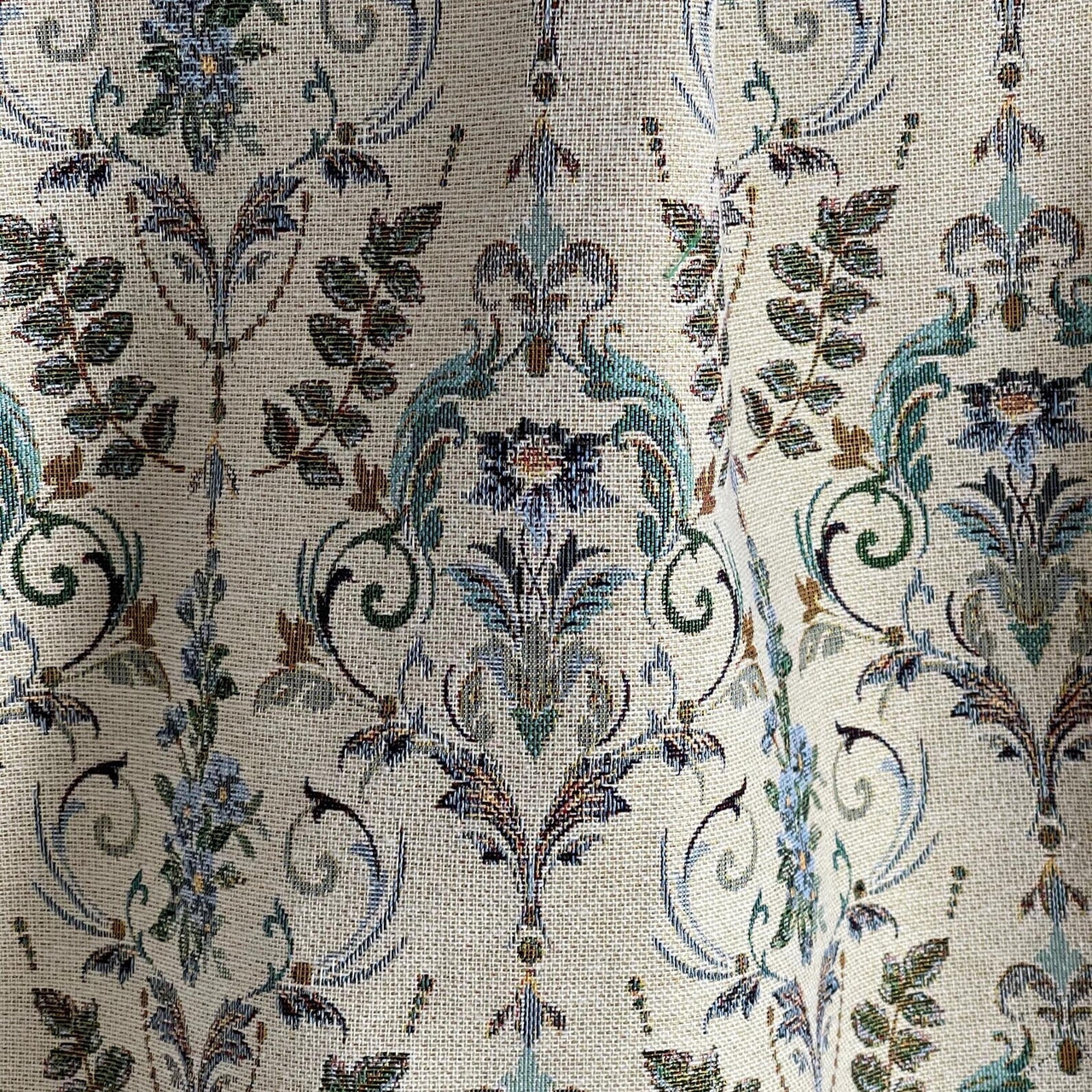 Woven floral fabric for roman blinds