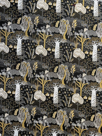 Thumbnail for Baobab Botanical Fabric Sold by the Meter Woven Tapestry Textile Black Upholstery Sewing Material