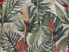 Thumbnail for Beige woven fabric with vibrant floral arrangement