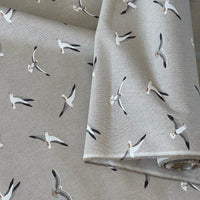 Thumbnail for Nautical bird print fabric close-up