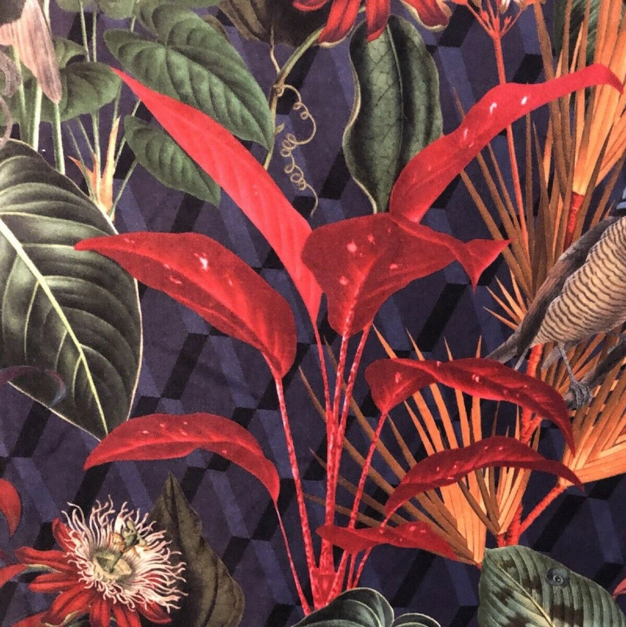 Premium jungle print velvet textile

