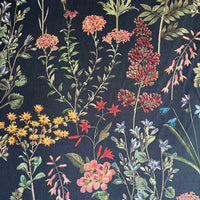 Thumbnail for Botanical pattern with flowers and leaves on a dark background