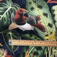 Thumbnail for Rich botanical fabric in orange and green tones