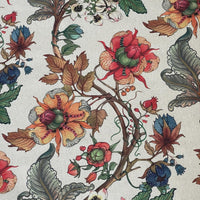 Thumbnail for Heritage botanical fabric with ornate floral vines