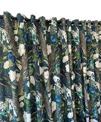 Thumbnail for Nature print fabric with peacock details.