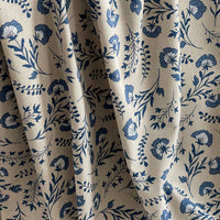 Thumbnail for Sophisticated blue floral motif on soft textile