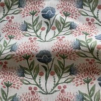 Thumbnail for Classic English floral fabric with symmetrical pattern repeat
